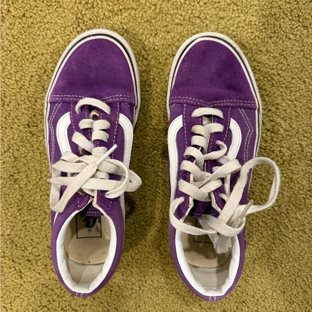 Vans Purple and White Sneakers
